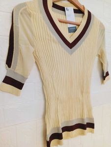 Stylish Striped V-Neck Top