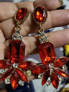 Red Gemstone Earrings