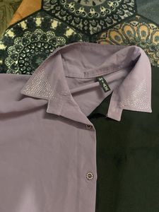 Two-Tone Shirt Dress