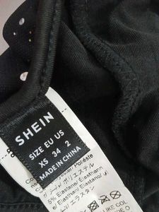 (1300)Shein Black Glitter Bikini Top