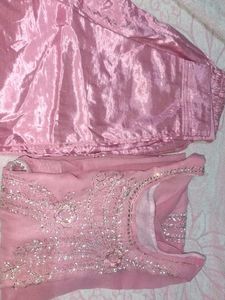 Pink Embroidered Kurta😘