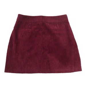 Brand New y2k Burgundy Ribbed Skirt