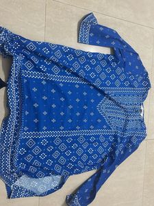 Blue Printed Top