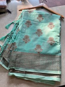 Green Chanderi Saree