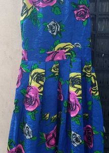 Blue Dress With Pop Colors