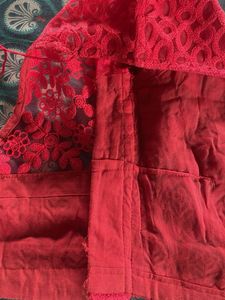Carrot Pink Lace Blouse