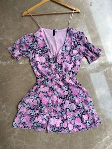 Floral Print Flowy Dress For Holiday, Vacation
