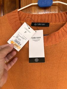 New Mustard Closed Sweater
