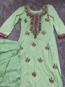 Light Green Embellished Kurta