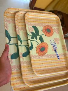 Floral Trays (Set of 3)