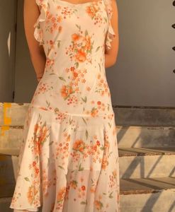 Floral Ruffle Midi Dress