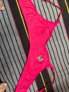 Hot Pink Color Bra