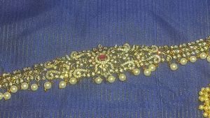 Cz Stone Hip Belt And Guttapusla Peacock Earrings