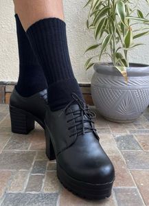 Platform Heel Oxford Shoes