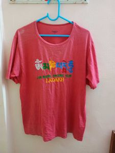 Dark Coral Pink Coloured T-shirt