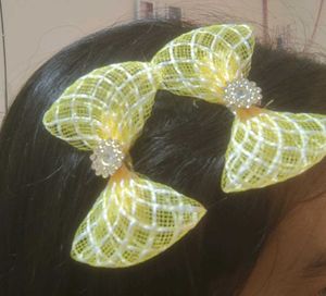 Cute Yellow Hair Clips pack of 2
