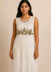 White Sequin Maxi Dress