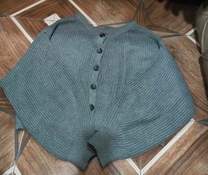 Gray Button-Down Cardigan