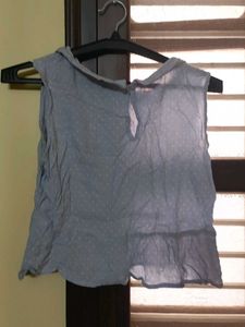 Cute Blue Polka Dot Top