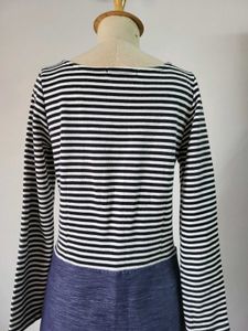 Striped Casual Dress Length 34 Inches