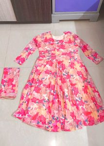 Flared Anarkali With Dupatta