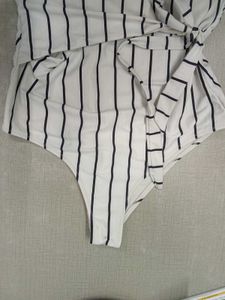 Striped One Piece Swimsuit