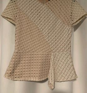 (Price Drop)Beautiful Offwhite Beige Top