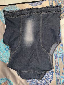 Cut Sleeve Denim Jacket Foe Women.