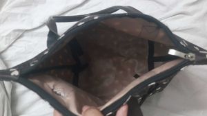 Cutesy Heart Print Brown Bag