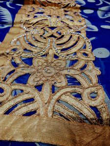 Dark Blue Ethnic Saree(with blouse)