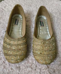 Gold Embellished Flats