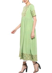 Light Green Flared Kurta!!
