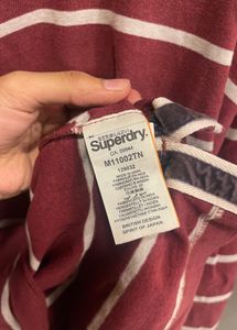 Superdry Stripe Polo Full Sleeve Tee
