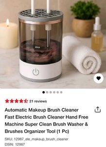 Automatic Makeup Brush Cleaner
