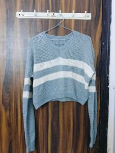 Striped Cropped Sweater
