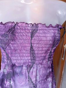 Purple Strapless Top