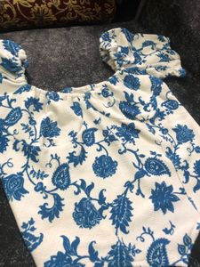 Floral Print Puff Sleeve Top