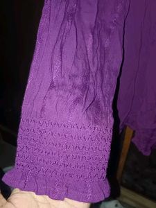 Purple Button-Down Top