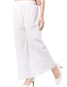 White Chikankari Plazo
