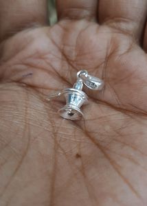 Shiva Linga Dollar Pendant Small Silver 925