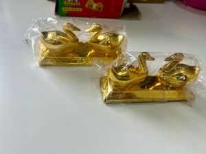 New Metal Double Duck Haldi Kumkum Holder(Setof2)