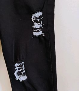 Black Party Ripped Jeans