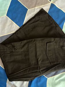 Adjustable Black Cargo Pants