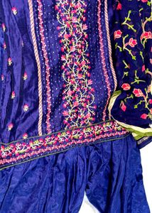 Embellished Navy Blue Patiala Suit❤️