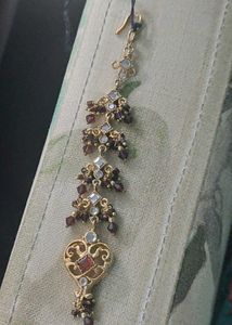 Bridal Jewellery Set with Garnets, Kundan stones