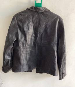 Charcoal Leather Jacket