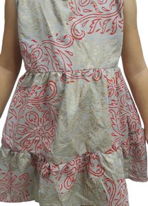 Patterned Ruffle Mini Dress