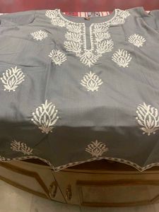 Chikan Embroidered Beatuiful Short Kurta 😇♡☆