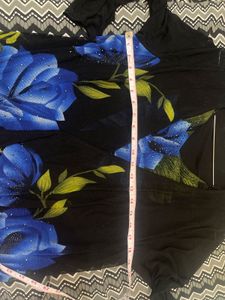 Floral Print black top