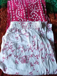 Pink Printed Kurta Set